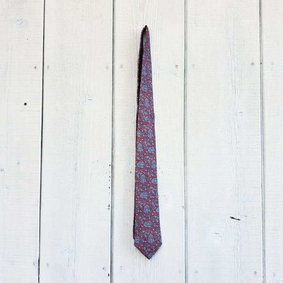 Vintage Christian Dior Designer 100% Silk Red Tie - Picture 5 of 5
